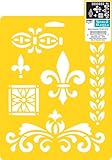 Plaid Delta Stencil Mania Decor Accents, Size 7-Inch by 10-Inch