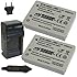 Wasabi Power Battery (2-Pack) and Charger for Canon NB-5L and Canon PowerShot S100, S110, SD700 IS, SD790 IS, SD800 IS, SD850 IS, SD870 IS, SD880 IS, SD890 IS, SD900 IS, SD950 IS, SD970 IS, SD990 IS, SX200 IS, SX210 IS, SX220 IS, SX230 HS