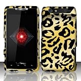 Motorola Droid Razr xt912 Accessory - Golden Cheetah Spot Design Protective Hard Case Cover for Verizon