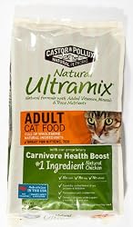 Castor & Pollux Ultramix Adult Feline Fomula Dry Cat Food, 15-Pound Bag