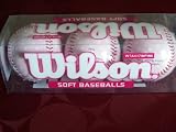 Wilson Soft Pink Girls Baseballs, Set of 3