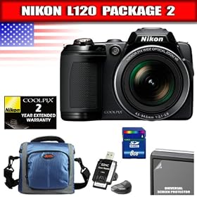 Nikon COOLPIX L120 14.1 MP Digital Camera with 21x NIKKOR Wide-Angle Optical Zoom Lens... by 