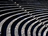 Curved Stone Seating at One of Two Roman Theaters in Lyon Premium Photographic Poster Print by Todd Gipstein, 30x40
