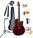 Ovation Applause Series AE128-RR Acoustic-Electric Guitar Pro Pack - Ruby Red