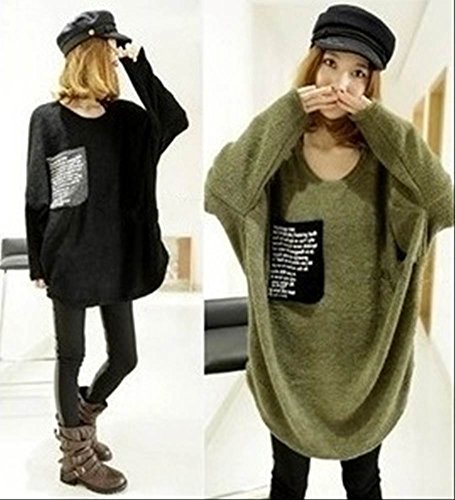 【Grady】 BIG ロゴ ポケット 付き ドルマン 風 トップス レディース 大人 用