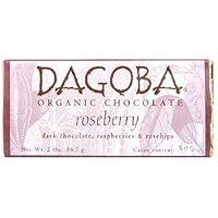 Dagoba Roseberry (59%) Raspberies/rosehips Bar, 2.0-Ounce Bars (Pack of 12)