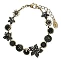 PILGRIM Damen-Armband vergoldet, schwarz 349-902