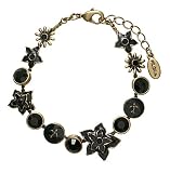 PILGRIM Damen-Armband vergoldet, schwarz 349-902