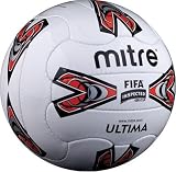 Mitre Ultima 18p Football - White/Red Size 5