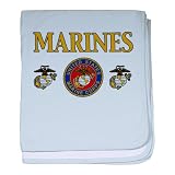 Baby Blanket Sky Blue Marines United States Marine Corps Seal