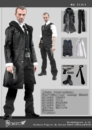 1/6 Dollsfigure (Dolls Figure) costume costume "Men's Black Agents Long Court set (Ver.2)"