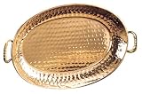 old Dutch Solid Copper and Brass Antique Reproduction 13 1/2" tray