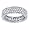 3.00 CT TW Round Diamond Pave Set Eternity Band with Side Stones in Platinum - Size 3.5