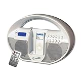 SuperSonic SC-1109 White Digital Alarm Clock Radio iPod Docking Station