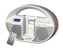 SuperSonic SC-1109 White Digital Alarm Clock Radio iPod Docking Station