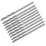 uxcell ツイストドリルビット　ドリル刃　ストレートシャンク　HSS素材　シルバーグレ　43mm長い　10枚入り