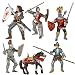 Papo Red Lancelot and Knights Set: Lancelot Red, War Horse Red, Gevean Knight Red, Kn...
