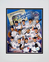 Los Angeles Dodgers 2007 Team Composite Double Matted 8 x 10 Photograph (Unframed)