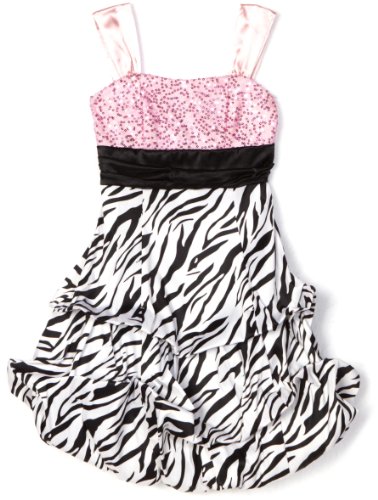 Ruby Rox Kids Girls 4-6x Zebra Pick-Up Dress