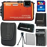 Nikon COOLPIX AW100 16 MP CMOS Waterproof Digital Camera with GPS and Full  ....