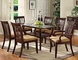 7pc Dining Table & Chairs Set in Cherry Finish