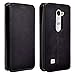 LG Leon LTE / LG Tribute 2 / Power L22C / LG Sunset / LG Destiny / LG Risio Case, Deluxe Pu Leather Folio Wallet Flip Case Cover With Kickstand For LG Leon LTE Case / LG Tribute 2 (Black Slim Folio Wallet)