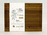 SolarMill Bamboo Cutting Board + Basil Herb Garden