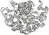 Chrome Curls 20 Wide Flushmount Ceiling Fixture