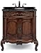 Cole and Co 10.11.275230.27PBL Aged Chestnut/Midnight Black Stone Top/White Sink Provence Medium Pro