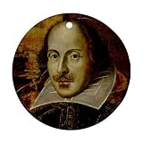 william shakespeare Ornament round porcelain Christmas Great Gift Idea