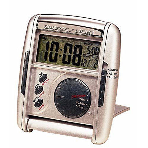 Seiko Silver Get Up & Glow Travel Alarm Clock