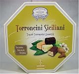 Fiasconaro Torroncini Siciliani Bite Size Torrone Assortment Almond Candy 250 Gram Box