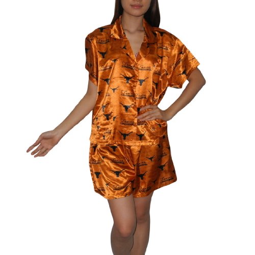 2PC SLEEPWEAR SET: NCAA Texas Longhorns Womens Gorgeous Pajama / Loungewear Set - Khaki (Size: S)
