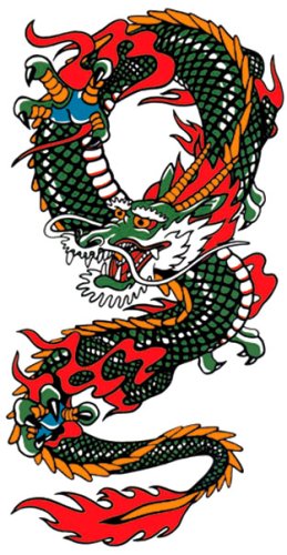 祭化粧　M014　昇り龍（小）（8.7cm x 5cm）