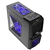 Sentey® Gs-6050 Halcon Ii Gaming Case / Black Secc ATX Mid Tower Computer Case with Removable Aluminum 3.5" Drive Tray, 6 Blue LED Fan Cooler / 1 X USB 3.0 / 3 X USB 2.0 / Hd Audio / Extreme Division / Computer Case - Best Pc Gaming and Desktop Mid Tower - Support Cheap and Expensive Video Cards AMD and Nvidia Ultra Pro Systems