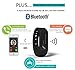 Twinbuys Smart Bracelet Bluetooth 4.0 Android iOS Touch Screen IP68 Waterproof Fitness Tracker Phone Message Notice Pedometer Distance Calories Counter Sleep Monitor Health Sport Wristband Blue