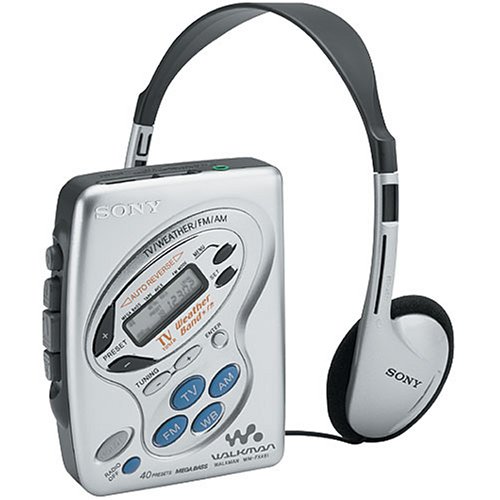 Sony WMFX481 Walkman Cassette Player with Digital TV/Weather/AM/FM Tuner