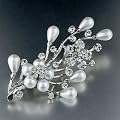 Pearl Flower Swarovski Crystal Brooches & Pins