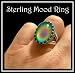 Mood Ring Sterling Silver with Vivid Fast Color Changes