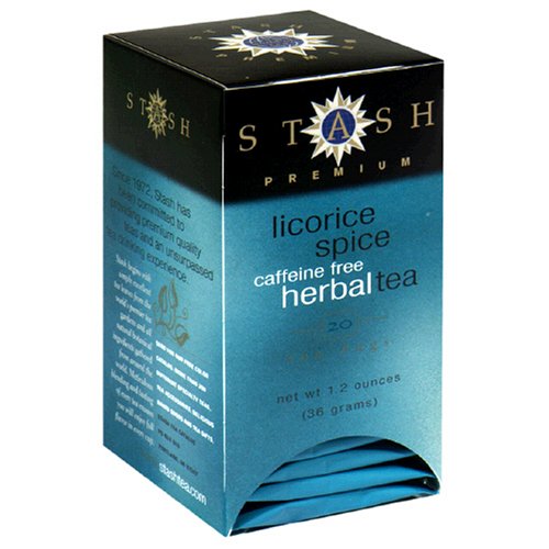 Stash Premium Licorice Spice Herbal Tea, Tea Bags, 20-Count Boxes (Pack of 6)