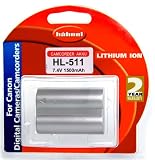 H&auml;hnel HL-511 7,4V 1500mAh Li-Ion Ersatzakku Typ Canon BP-511 f&uuml;r EOS D10, EOS 300D, G3, G5, PRO1