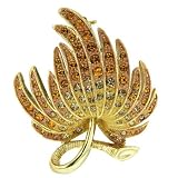 Go Plated Leaf Flower Pin Brooch