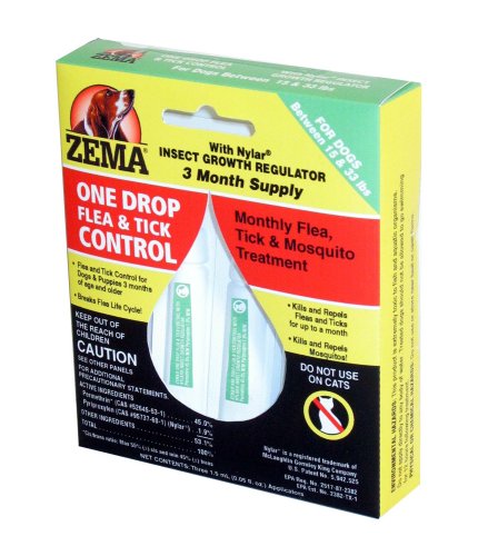 Zema One Drop Plus Flea & Tick Control 15-33 Pounds