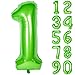 40 Inch Green Large Numbers 0-9 Birthday Party Decorations Helium Foil Mylar Big Number Balloon Digital 1