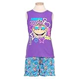 Fun Purple Graphic Print Tank Top Shorts Monkey Pajamas Girls 4 Fun Purple Graphic Print Tank Top Shorts Monkey Pajamas Girls 4