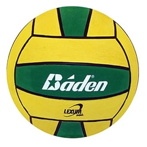 Baden Lexum Official Size 5 Deluxe Rubber Water Polo Ball, Green/Yellow