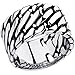 BOHG Jewelry Mens Wide 12mm Link Chain Stainless Steel Ring Vintage Biker Wedding Band Silver Black