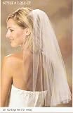 1 Layer Elbow Length Veil w/ Cut Edge
