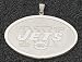 New York Jets Giant 2 1/2 W x 1 1/2 H Oval Jets Logo Pendant - 14KT Gold Jewelry