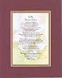 Touching and Heartfelt Poem for Daughters - To My Daughter-in-Law Poem on 11 x 14 Double Beveled Matting